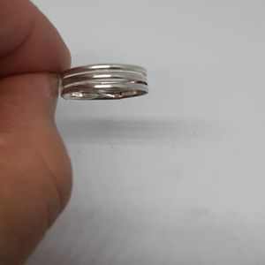 Dainty  Sterling Silver Triple Band Ring  size 6